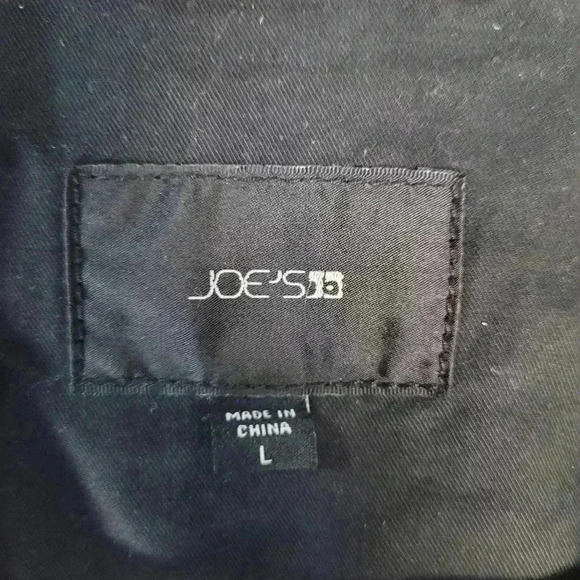 JOE'S JEANS Mens Black 2-Button Military Jacket Size Lg 100% Cotton - Picture 7 of 10